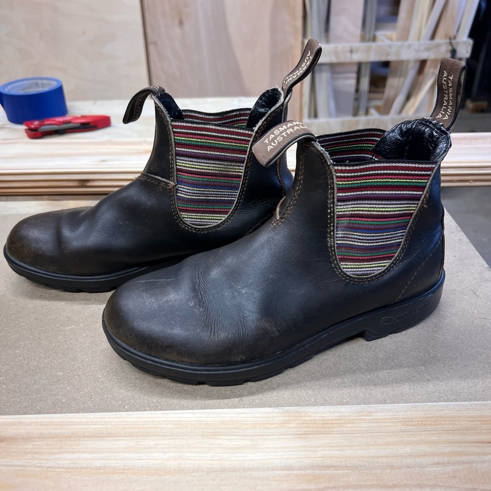 Blundstone #1409 Original Chelsea Boots (Stout Brown/Multicolor Stripes)